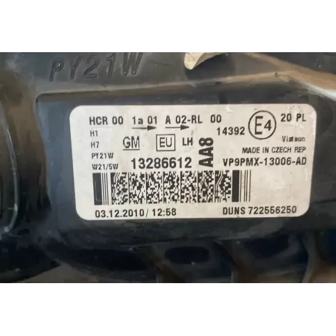 VP9PMX13006AD фара передняя Opel Meriva B 2011