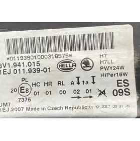 01193901000318575 фара передняя Skoda Superb B8 (3V) 2019