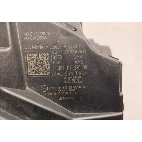 030111723600 фара передняя Audi A4 S4 B9 8W 2022