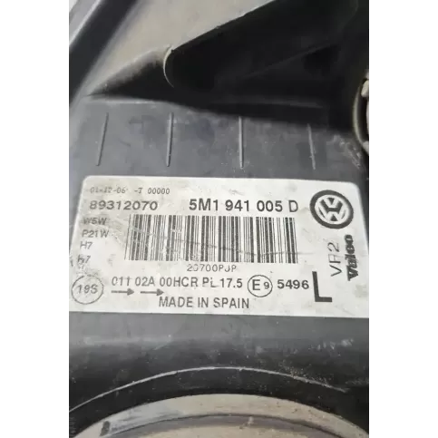 20700PJP фара передня Volkswagen Golf Plus 2008