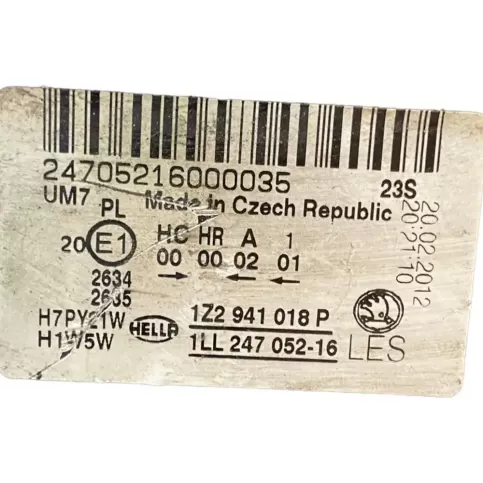24705216000035 фара передня Skoda Octavia Mk2 (1Z) 2010