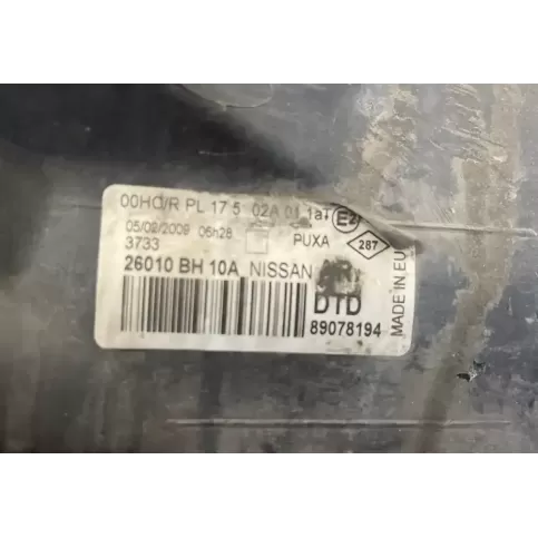 26010BH10A фара передняя Nissan Note (E11) 2010