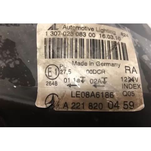 LE08A6186 фара передняя Mercedes-Benz S W221 2009
