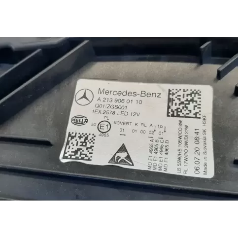W2139060110 фара передняя Mercedes-Benz E W213 1900
