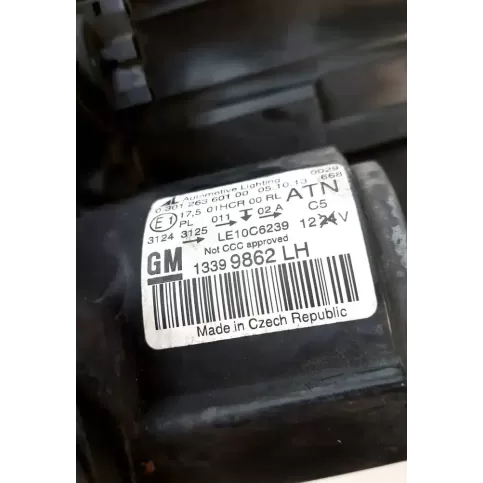 13399862 фара передняя Opel Zafira C 2014