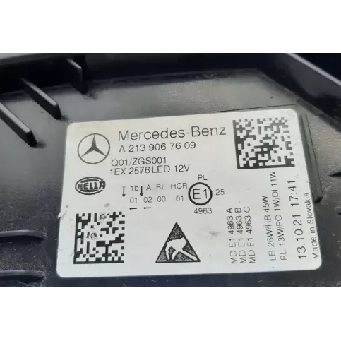 2139067609 фара передняя Mercedes-Benz E W213 1900