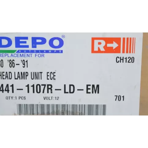 441-1107R-LD-EM фара передня Audi 80 90 B3 1990