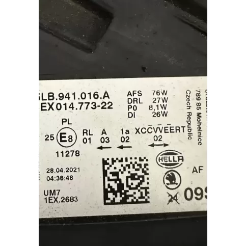 5L8941016A фара передня Skoda Enyaq iV 2021