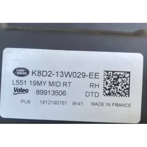 89913506 фара передняя Land Rover Evoque II 2020