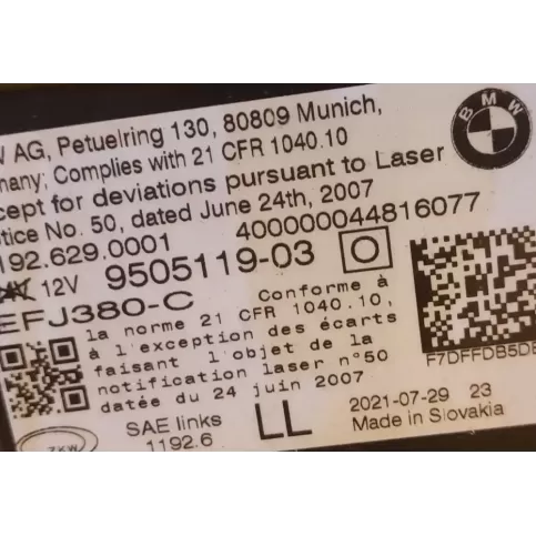 9505119 фара передня BMW 4 G22 G23 G24 G26 2020