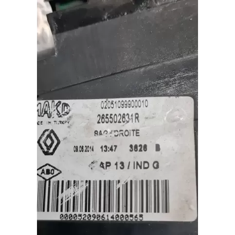 0052090614000565 фара задняя Renault Clio IV 2014