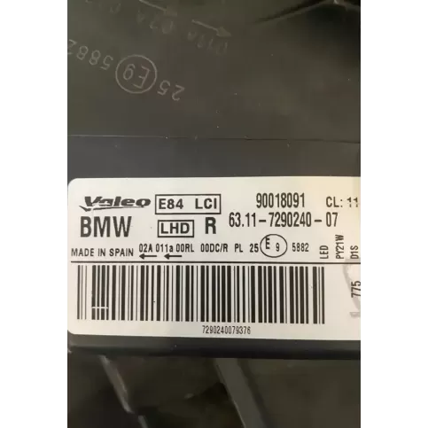 7290240079376 фара задня BMW X1 E84 2014