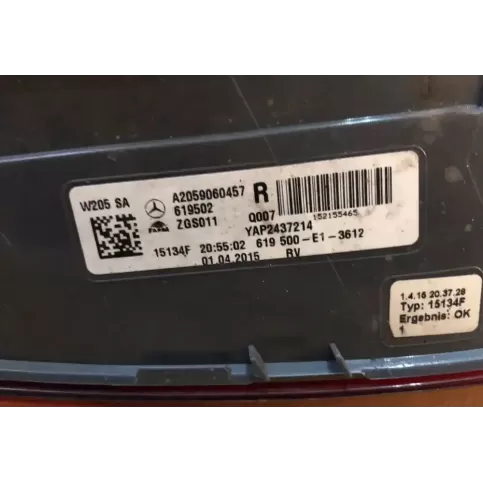A2059060457 фара задняя Mercedes-Benz C W205 2016