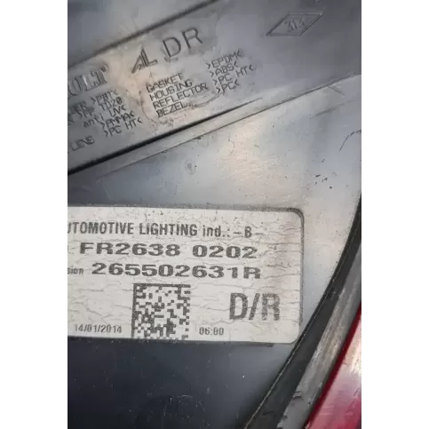 TR26380202 фара задняя Renault Clio IV 2014
