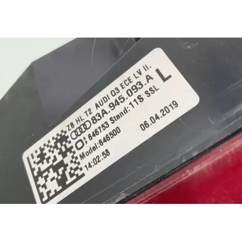 83A945093A фара задня Audi Q3 F3 2020