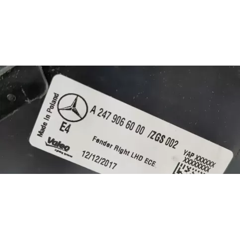 A2479066000 фара задня Mercedes-Benz B W247 2018