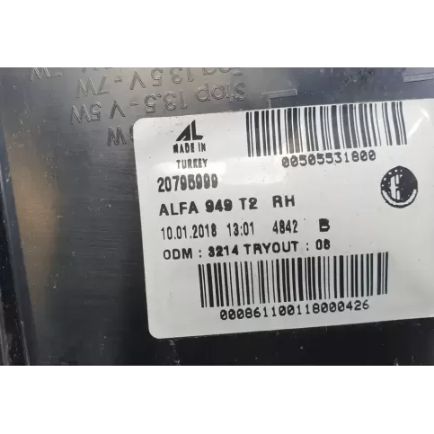 20795999 фара задняя Alfa Romeo Stelvio 2018