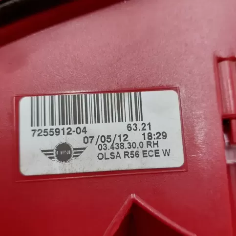 725591204 фара задня Mini One - Cooper Coupe R56 2012