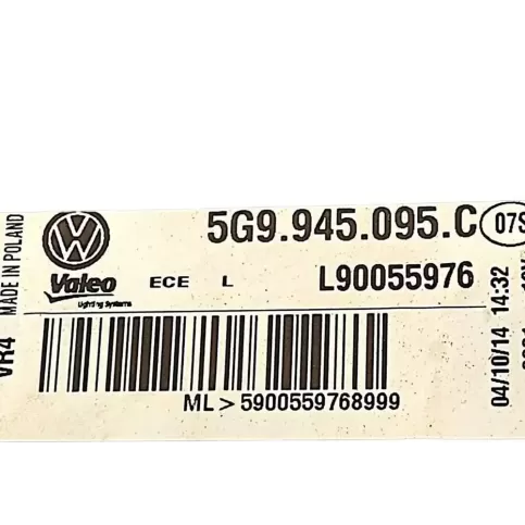 5900559768999 фара задня Volkswagen Golf VII 2015