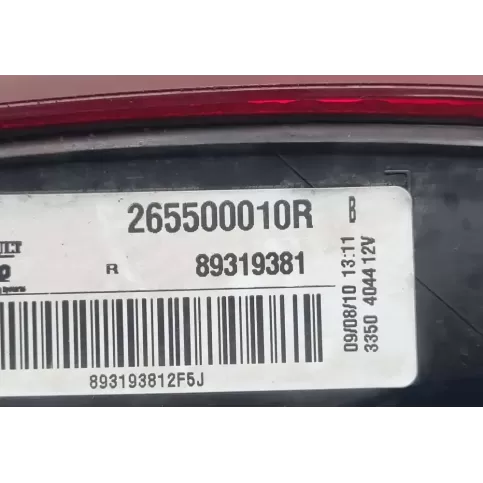 265500010R фара задняя Renault Megane III 2010