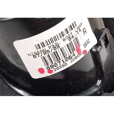 26550JD800 фара задняя Nissan Qashqai 2007