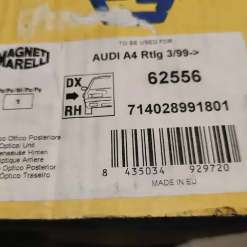 62556 фара задня Audi A4 S4 B5 8D 2000