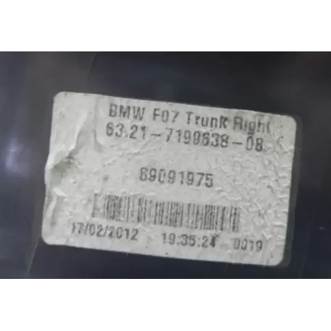 6321719963808 фара задня BMW 5 GT F07 2010