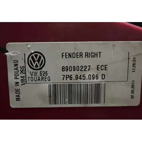 89090227 фара задня Volkswagen Touareg II 2012