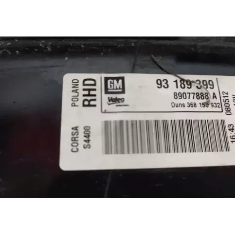93189399 фара задняя Opel Corsa D 2007