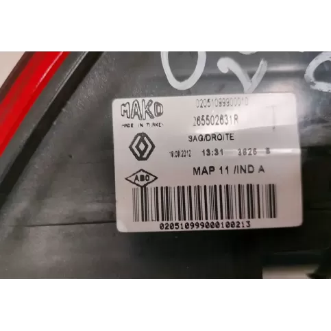 02051099900 фара задняя Renault Clio IV 2014