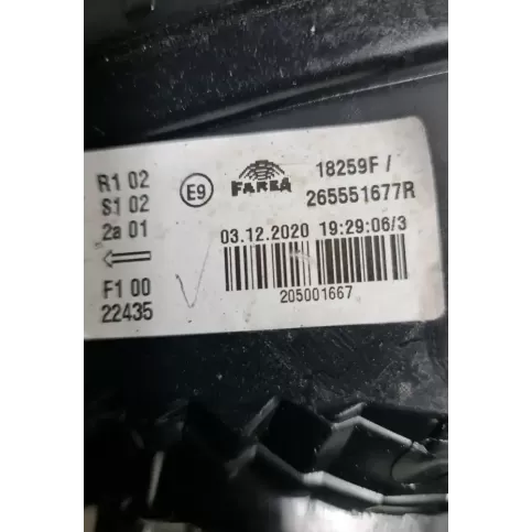265551677R фара задняя Renault Twingo III 2020