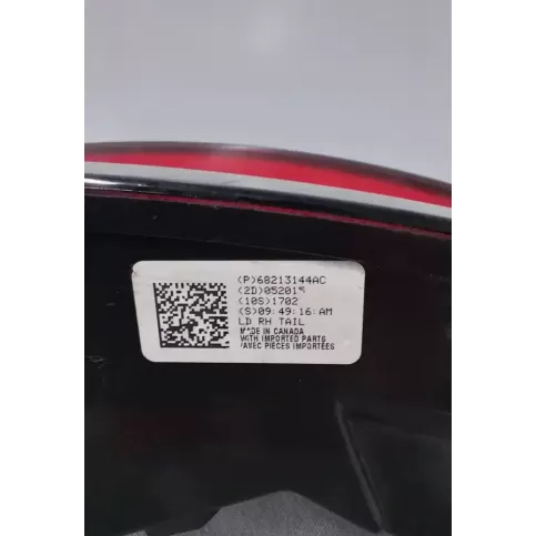 68213144AC фара задняя Dodge Charger 2015