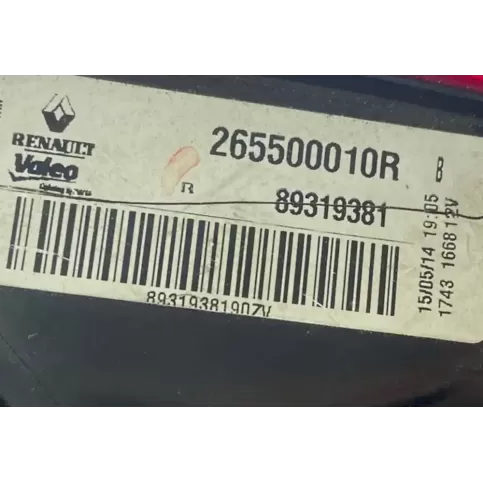 89310381907V фара задня Renault Megane III 2012