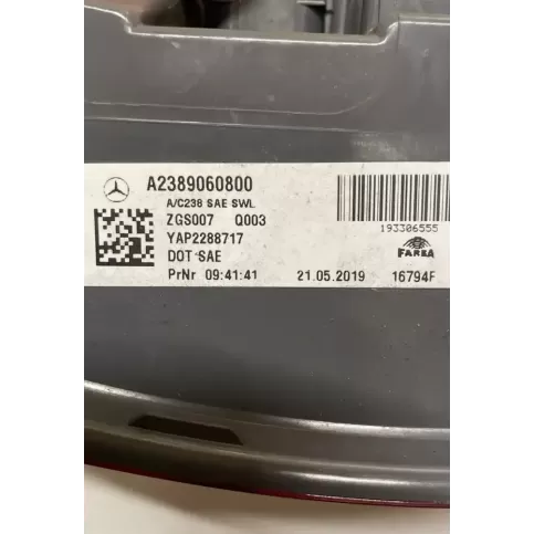A2389060800 фара задняя Mercedes-Benz E W213 2017
